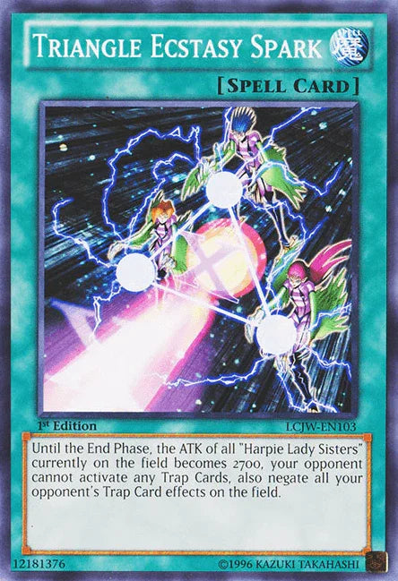 1st Edition, Common, Legendary Collection 4: Joey's World, Normal Spell, Spell Triangle Ecstasy Spark [LCJW-EN103] Common - Trading Card World