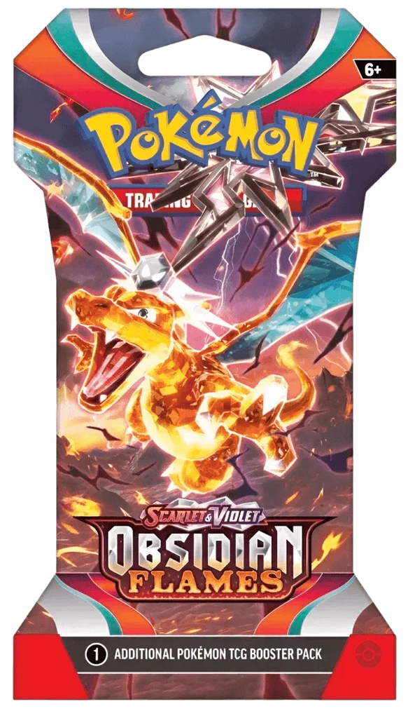 Pokemon - Scarlet & Violet - Obsidian Flames - Sleeved Booster Pack Pokemon - Scarlet & Violet - Obsidian Flames - Sleeved Booster Pack