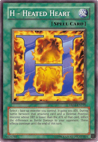 Common, Dark Revelation Volume 4, Normal Spell, Spell, Unlimited H - Heated Heart [DR04-EN218] Common - Trading Card World