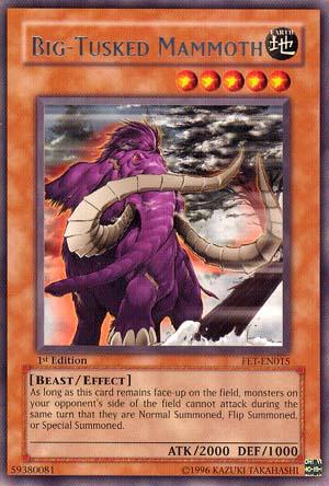1st Edition, Beast, Earth, Effect Monster, Flaming Eternity, Rare, Unlimited Big-Tusked Mammoth [FET-EN015] Rare - Trading Card World