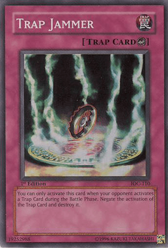 1st Edition, Counter Trap, Invasion of Chaos, Super Rare, Trap, Unlimited Trap Jammer [IOC-110] Super Rare - Trading Card World