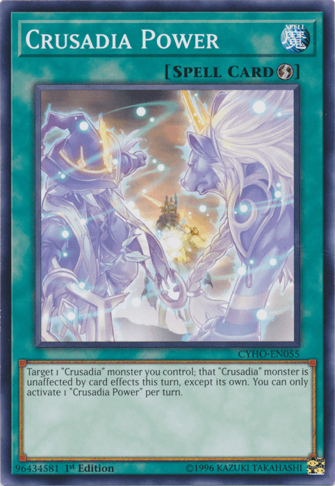1st Edition, Common, Cybernetic Horizon, Quick Play Spell, Spell, Unlimited Crusadia Power [CYHO-EN055] Common - Trading Card World
