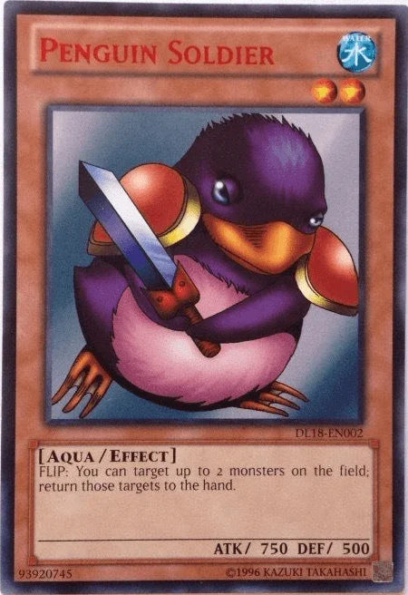Aqua, Duelist League Promo, Effect Monster, Rare, Unlimited, Water Penguin Soldier (Red - DL18) [DL18-EN002] Rare - Trading Card World