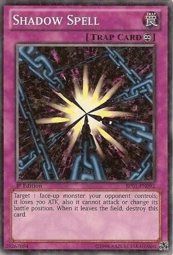 1st Edition, Battle Pack: Epic Dawn, Continuous Trap, Starfoil Rare, Trap, Unlimited Shadow Spell [BP01-EN092] Starfoil Rare - Trading Card World