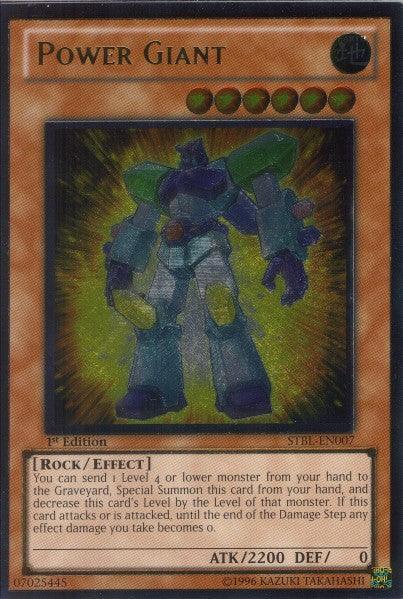 1st Edition, Earth, Effect Monster, Rock, Starstrike Blast, Ultimate Rare Power Giant [STBL-EN007] Ultimate Rare - Trading Card World