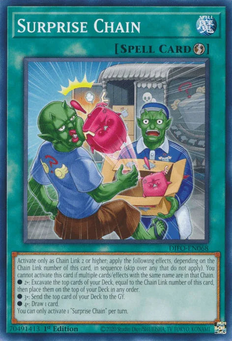 1st Edition, Common, Dimension Force, Quick-Play Spell, Spell Surprise Chain [DIFO-EN068] Common - Trading Card World