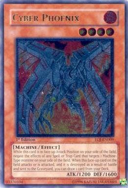 1st Edition, Effect Monster, Enemy of Justice, Fire, Machine, Ultimate Rare, Unlimited Cyber Phoenix [EOJ-EN009] Ultimate Rare - Trading Card World