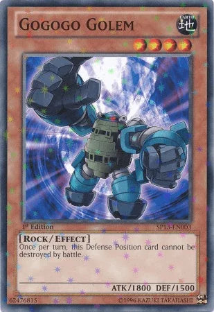 1st Edition, Earth, Effect Monster, Rock, Star Pack 2013, Starfoil Rare, Unlimited Gogogo Golem [SP13-EN003] Starfoil Rare - Trading Card World