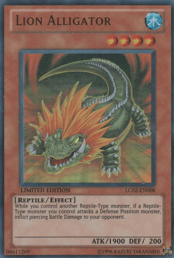 Effect Monster, Legendary Collection 2, Limited, Reptile, Ultra Rare, Water Lion Alligator [LC02-EN008] Ultra Rare - Trading Card World