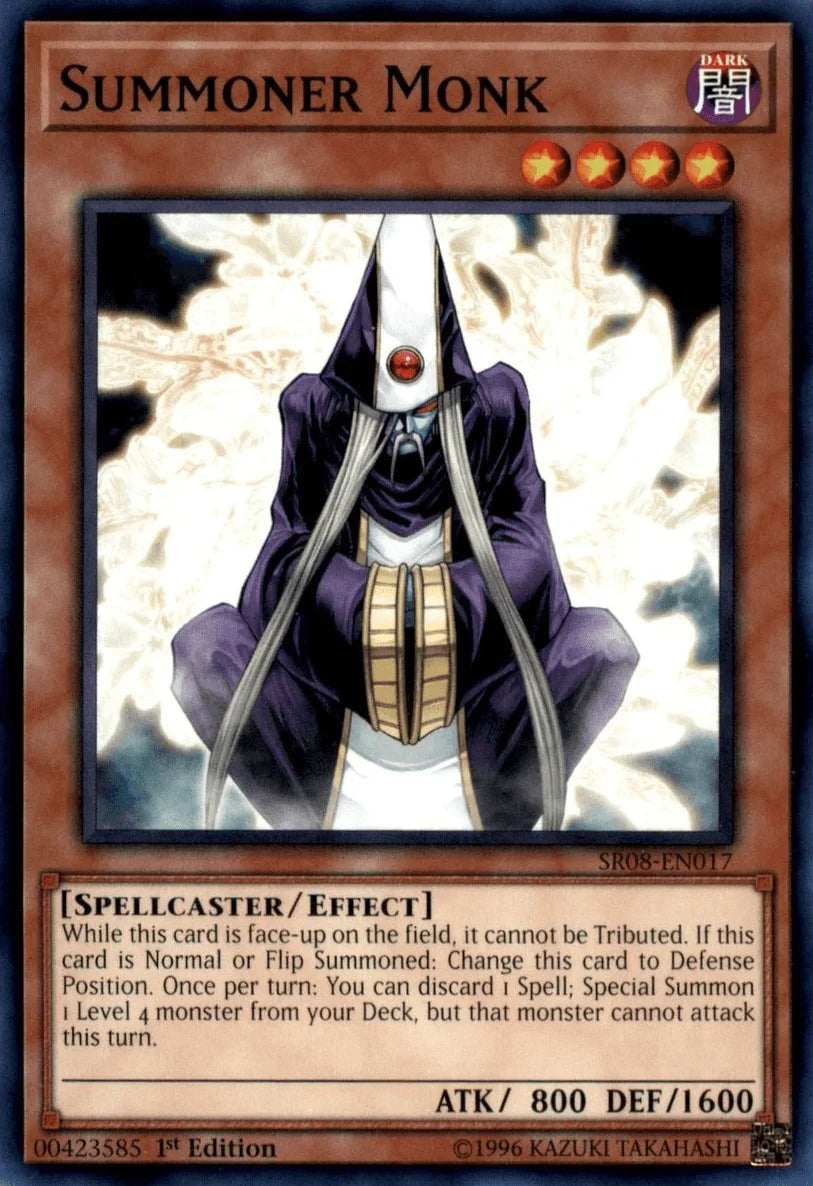 1st Edition, Common, Dark, Effect Monster, Spellcaster, Structure Deck: Order of the Spellcasters Summoner Monk [SR08-EN017] Common - Trading Card World