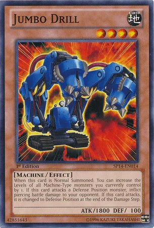 1st Edition, Common, Earth, Effect Monster, Machine, Star Pack 2014 Jumbo Drill [SP14-EN014] Common - Trading Card World