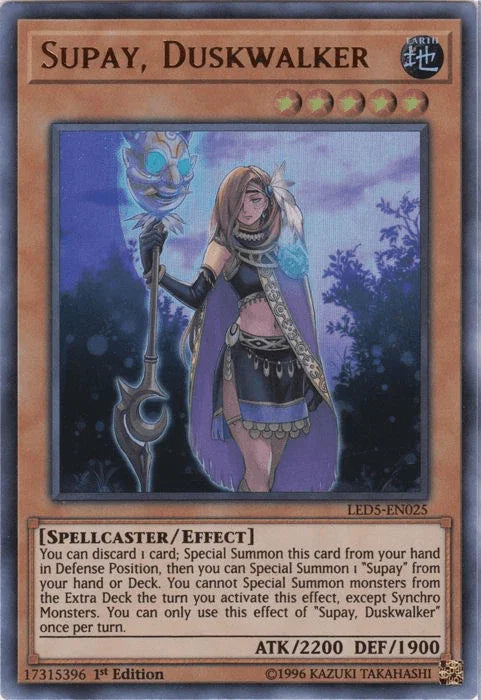 1st Edition, Earth, Effect Monster, Legendary Duelists: Immortal Destiny, Spellcaster, Ultra Rare Supay, Duskwalker [LED5-EN025] Ultra Rare - Trading Card World
