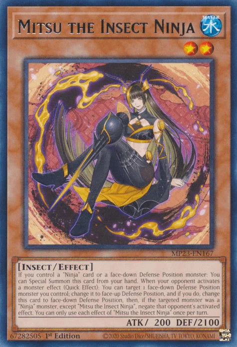 1st Edition, Dueling Heroes Collectors Tin - Mega Pack (25th Anniversary Edition), Effect Monster, Insect, Rare, Water Mitsu the Insect Ninja [MP23-EN167] Rare - Trading Card World