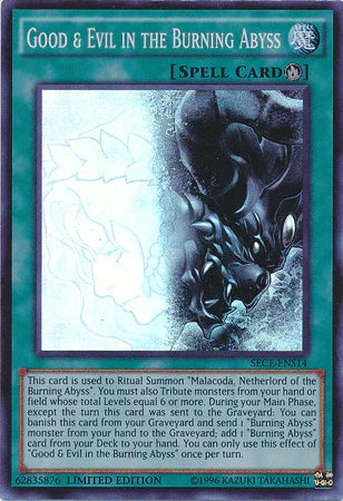 Limited, Ritual Spell, Secrets of Eternity, Spell, Super Rare Good & Evil in the Burning Abyss [SECE-ENS14] Super Rare - Trading Card World