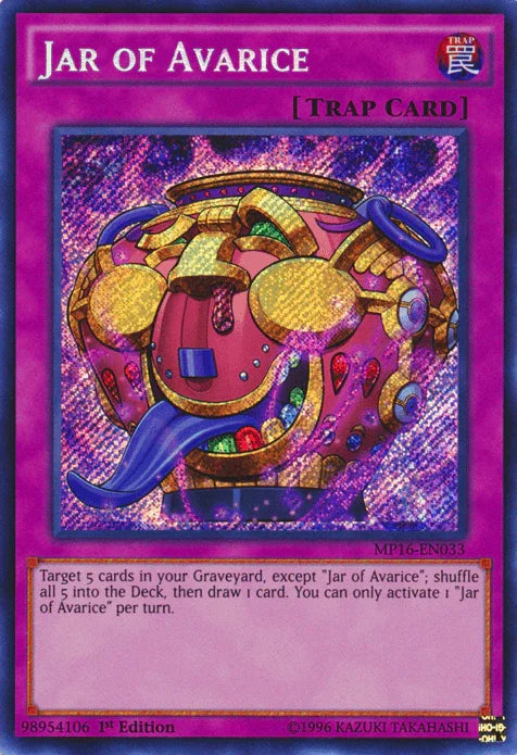 Jar of Avarice [MP16-EN033] Secret Rare – Trading Card World