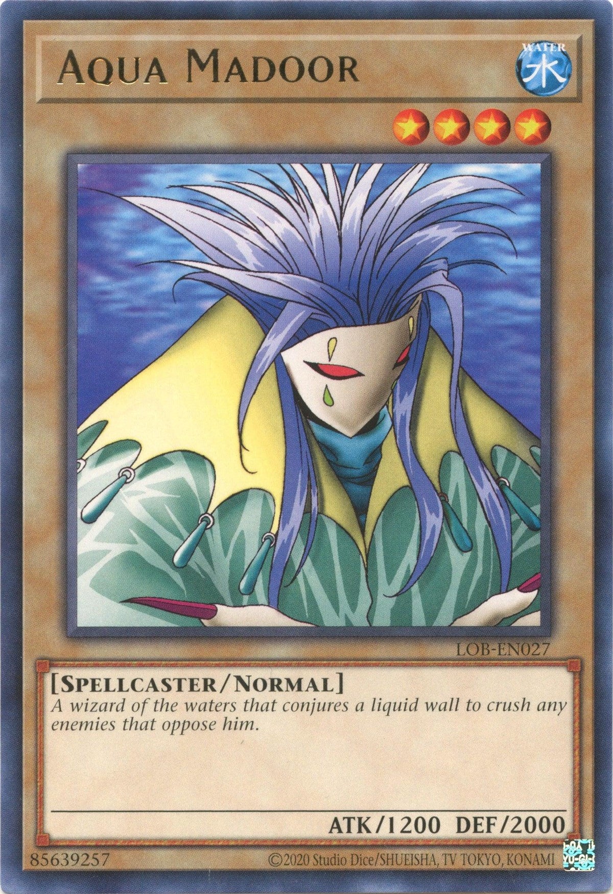 Legend of Blue Eyes White Dragon (25th Anniversary Edition), Normal Monster, Rare, Spellcaster, Unlimited, Water Aqua Madoor (25th Anniversary) [LOB-EN027] Rare - Trading Card World