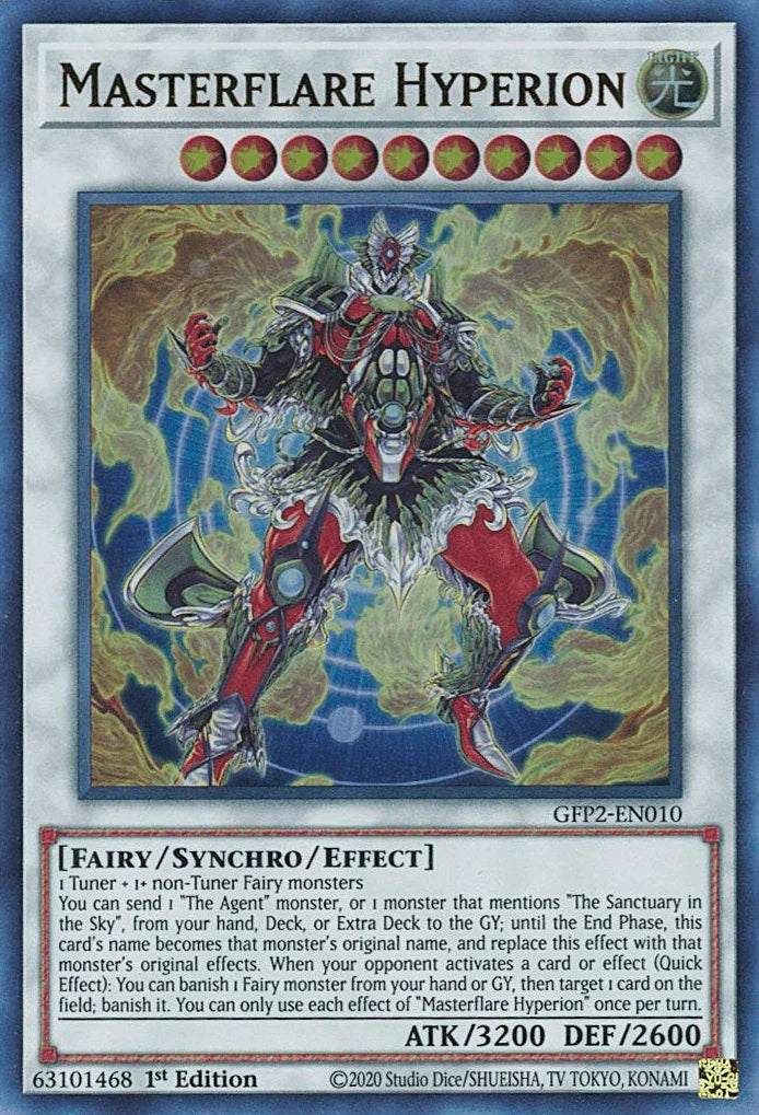 1st Edition, Dark, Fairy, Ghosts From the Past: The 2nd Haunting, Synchro/Effect Monster, Ultra Rare Masterflare Hyperion [GFP2-EN010] Ultra Rare - Trading Card World