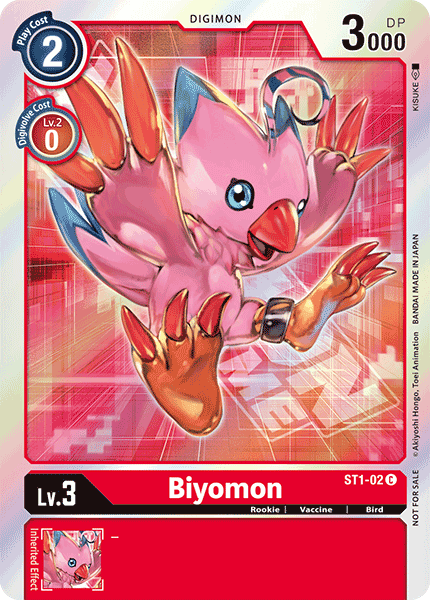 Bird, Common, Digimon, Red, Rookie, ST1-02, Starter Deck: Gaia Red Promos, Vaccine Biyomon [ST1-02] (Event Pack) [Starter Deck: Gaia Red Promos] - Trading Card World