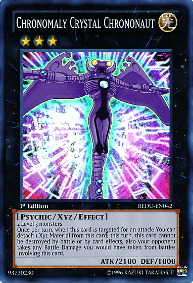 1st Edition, Light, Psychic, Return of the Duelist, Super Rare, Unlimited, Xyz/Effect Monster Chronomaly Crystal Chrononaut [REDU-EN042] Super Rare - Trading Card World