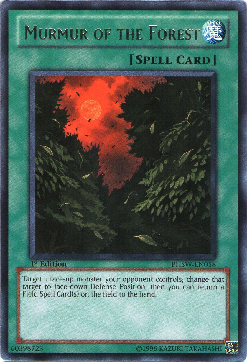 1st Edition, Normal Spell, Photon Shockwave, Rare, Spell, Unlimited Murmur of the Forest [PHSW-EN058] Rare - Trading Card World
