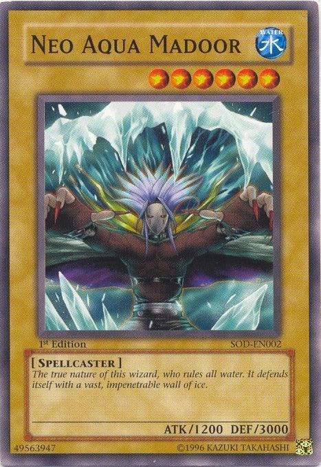 1st Edition, Common, Normal Monster, Soul of the Duelist, Spellcaster, Unlimited, Water Neo Aqua Madoor [SOD-EN002] Common - Trading Card World