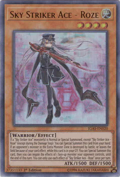 1st Edition, Effect Monster, Ignition Assault, Light, Ultra Rare, Unlimited, Warrior Sky Striker Ace - Roze [IGAS-EN020] Ultra Rare - Trading Card World