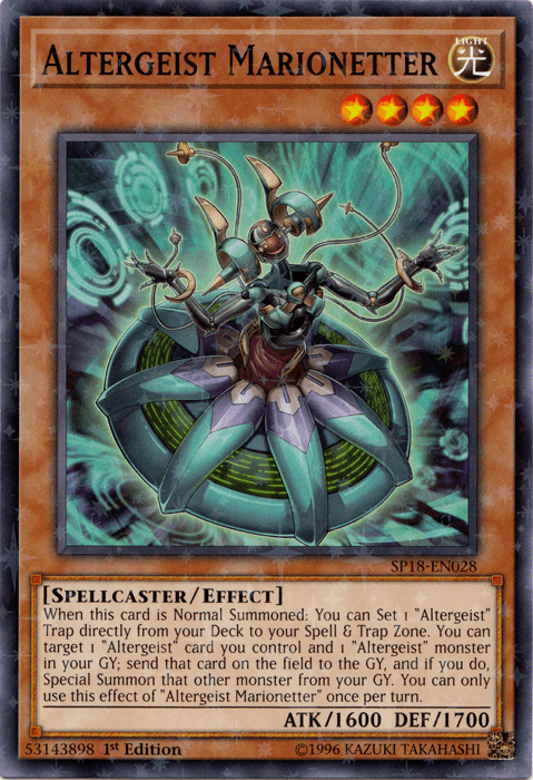 1st Edition, Effect Monster, Light, Spellcaster, Star Pack VRAINS, Starfoil Rare Altergeist Marionetter [SP18-EN028] Starfoil Rare - Trading Card World