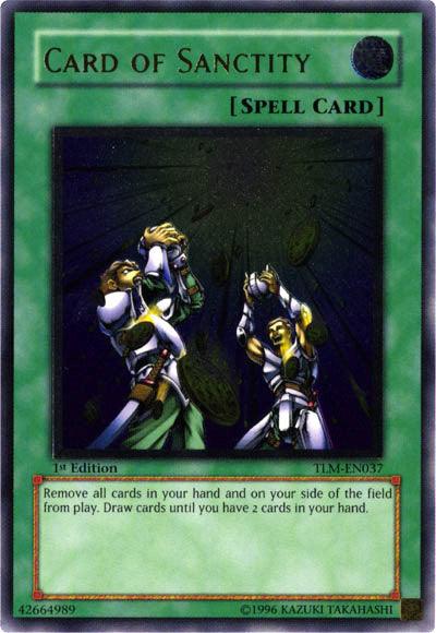 1st Edition, Normal Spell, Spell, The Lost Millennium, Ultimate Rare, Unlimited Card of Sanctity [TLM-EN037] Ultimate Rare - Trading Card World