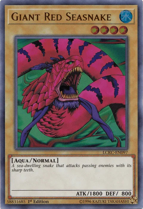 1st Edition, Aqua, Legendary Collection Kaiba, Normal Monster, Ultra Rare, Unlimited, Water Giant Red Seasnake [LCKC-EN097] Ultra Rare - Trading Card World