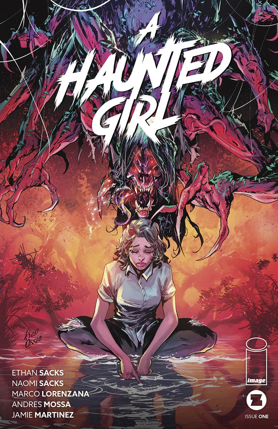 A Haunted Girl #1 (Of 4) B Ossio Variant SIGNED Ethan Sacks (10/11/2023) Image