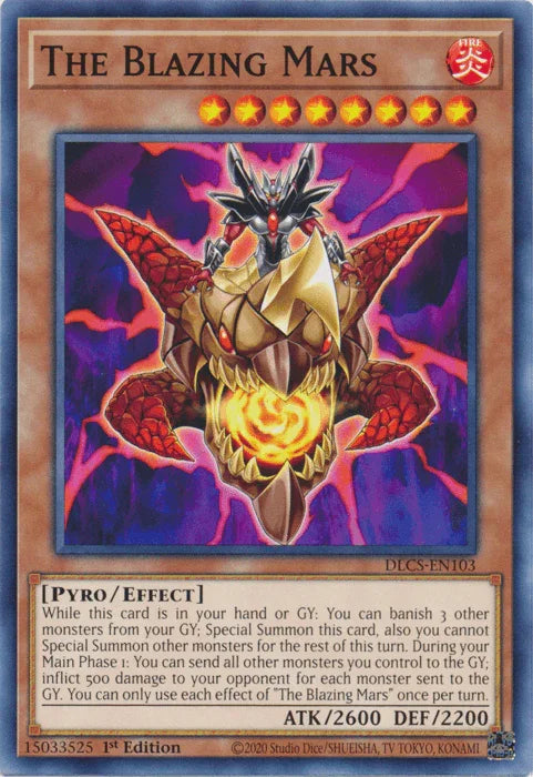 1st Edition, Common, Dragons of Legend: The Complete Series, Effect Monster, Fire, Pyro The Blazing Mars [DLCS-EN103] Common - Trading Card World