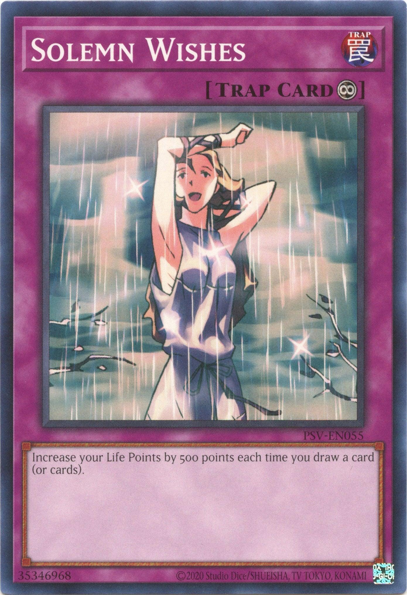 Common, Continuous Trap, Pharaoh's Servant (25th Anniversary Edition), Trap, Unlimited Solemn Wishes (25th Anniversary) [PSV-EN055] Common - Trading Card World