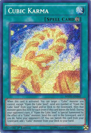 1st Edition, Continuous Spell, Secret Rare, Spell, The Dark Side of Dimensions Movie Pack: Secret Edition Cubic Karma [MVP1-ENS41] Secret Rare - Trading Card World