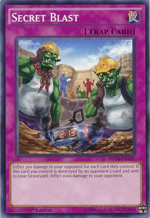 1st Edition, 2016 Mega-Tins Mega Pack, Common, Normal Trap, Trap, Unlimited Secret Blast [MP16-EN104] Common - Trading Card World