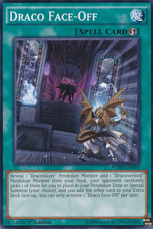 1st Edition, Breakers of Shadow, Common, Quick Play Spell, Spell, Unlimited Draco Face-Off [BOSH-EN061] Common - Trading Card World