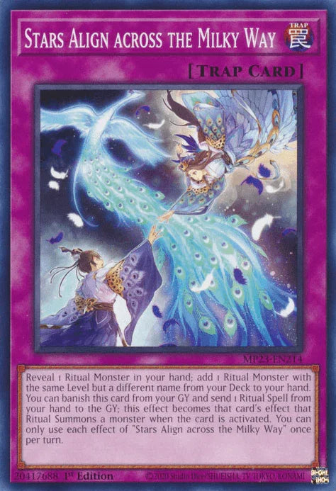 1st Edition, Dueling Heroes Collectors Tin - Mega Pack (25th Anniversary Edition), Normal Trap, Rare, Trap Stars Align across the Milky Way [MP23-EN214] Rare - Trading Card World