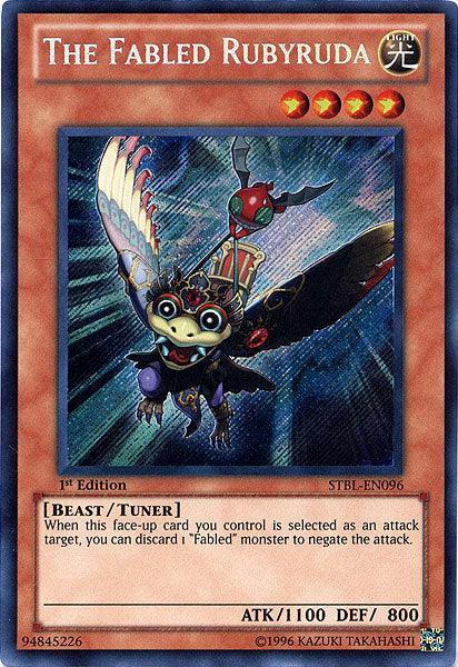 1st Edition, Beast, Light, Secret Rare, Starstrike Blast, Tuner Monster The Fabled Rubyruda [STBL-EN096] Secret Rare - Trading Card World