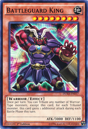 1st Edition, Common, Duelist Alliance, Earth, Effect Monster, Unlimited, Warrior Battleguard King [DUEA-EN017] Common - Trading Card World