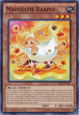 1st Edition, Battle Pack 3: Monster League, Beast, Common, Earth, Effect Monster Madolche Baaple [BP03-EN097] Common - Trading Card World