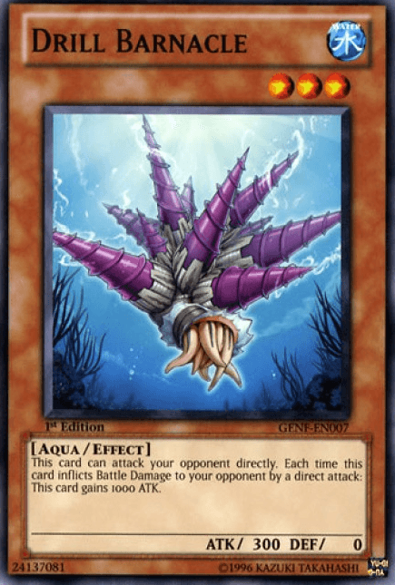 1st Edition, Aqua, Common, Effect Monster, Generation Force, Unlimited, Water Drill Barnacle [GENF-EN007] Common - Trading Card World