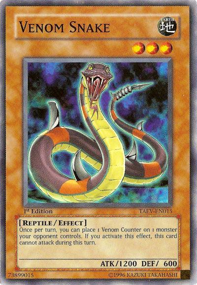 1st Edition, Common, Earth, Effect Monster, Reptile, Tactical Evolution, Unlimited Venom Snake [TAEV-EN015] Common - Trading Card World