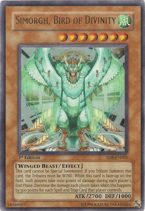 1st Edition, Effect Monster, Structure Deck: Lord of the Storm, Ultra Rare, Unlimited, Wind, Winged Beast Simorgh, Bird of Divinity [SD8-EN001] Ultra Rare - Trading Card World