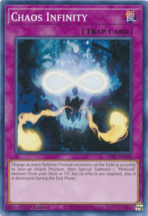 1st Edition, Common, Legendary Duelists: Rage of Ra, Normal Trap, Trap, Unlimited Chaos Infinity [LED7-EN030] Common - Trading Card World