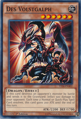 1st Edition, Common, Dragon, Earth, Effect Monster, Super Starter: Space-Time Showdown Power-Up Pack Des Volstgalph [YS14-ENA02] Common - Trading Card World