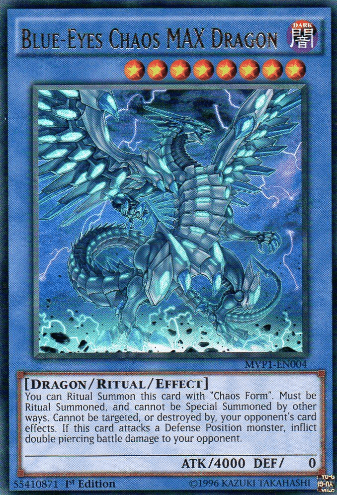 1st Edition, Dark, Dragon, Ritual/Effect Monster, The Dark Side of Dimensions Movie Pack, Ultra Rare, Unlimited Blue-Eyes Chaos MAX Dragon [MVP1-EN004] Ultra Rare - Trading Card World