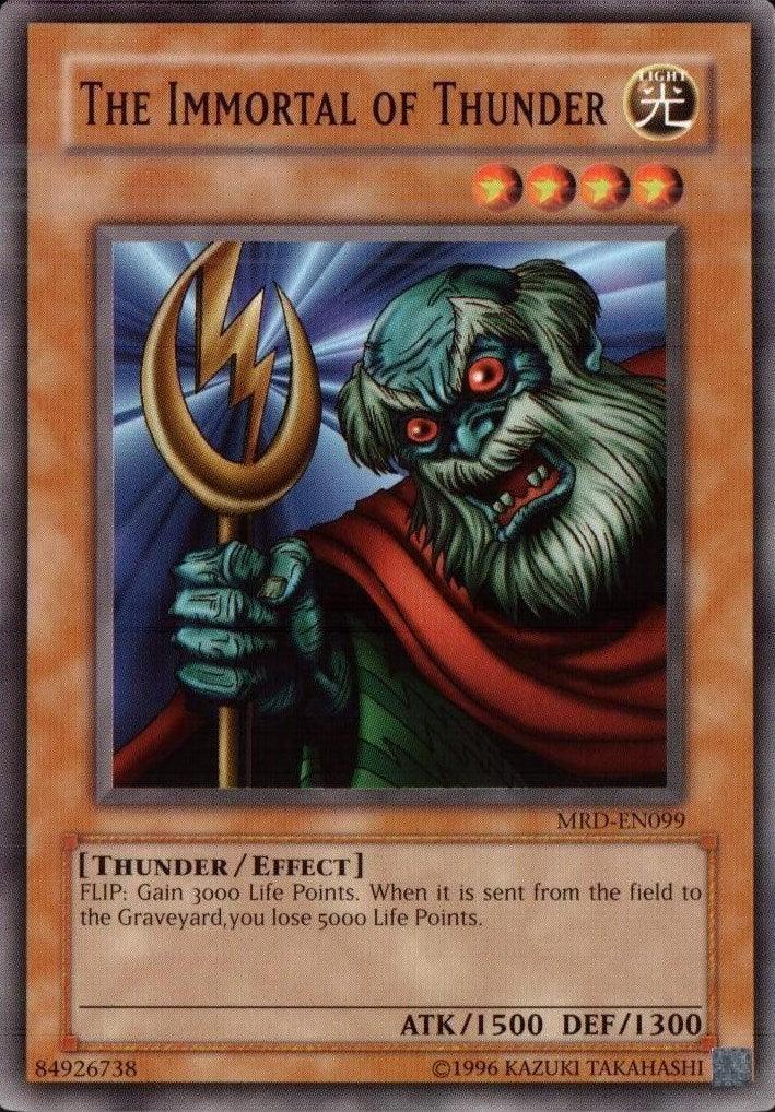 Common, Effect Monster, Light, Metal Raiders, Thunder, Unlimited The Immortal of Thunder [MRD-EN099] Common - Trading Card World
