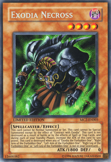 Dark, Effect Monster, Limited, Master Collection Volume 2, Secret Rare, Spellcaster Exodia Necross [MC2-EN003] Secret Rare - Trading Card World