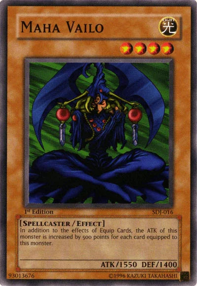 1st Edition, Common, Effect Monster, Light, Spellcaster, Starter Deck: Joey, Unlimited Maha Vailo [SDJ-016] Common - Trading Card World