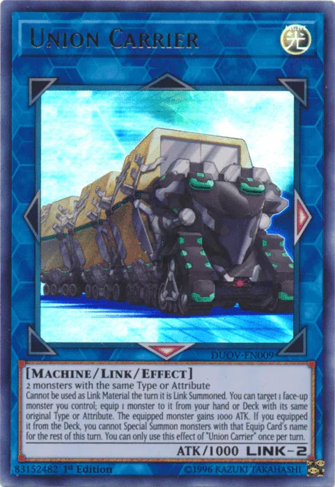 1st Edition, Duel Overload, Light, Link/Effect Monster, Machine, Ultra Rare Union Carrier [DUOV-EN009] Ultra Rare - Trading Card World