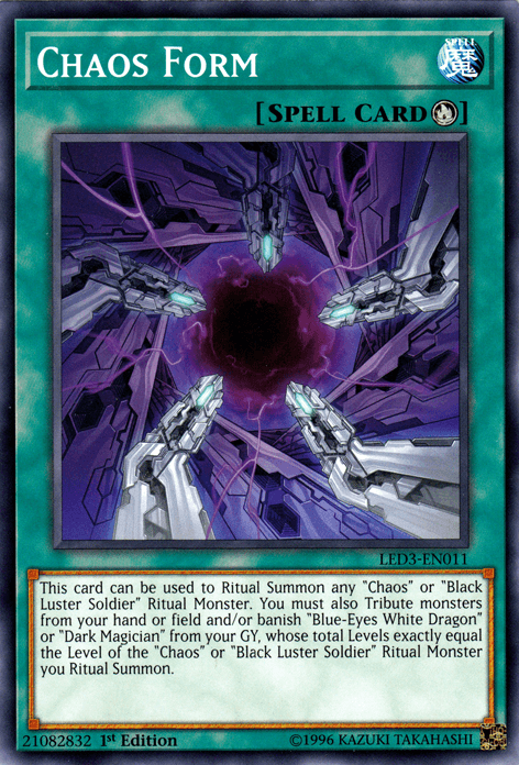 1st Edition, Common, Legendary Duelists: White Dragon Abyss, Ritual Spell, Spell Chaos Form [LED3-EN011] Common - Trading Card World